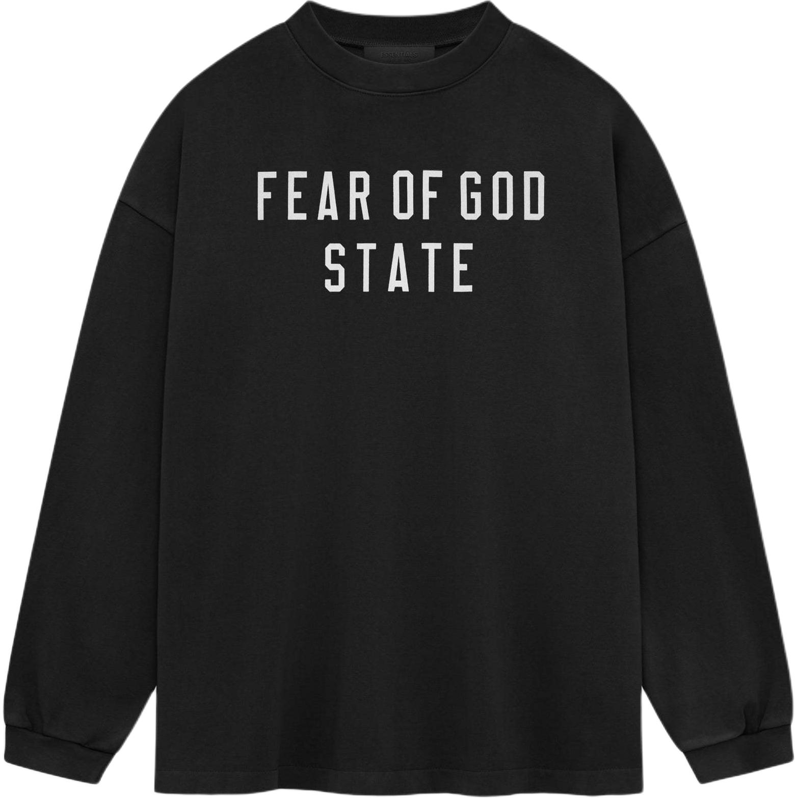 

Fear of God Essentials Heavy с длинным рукавом футболка черная мужская 125BT242010F L
