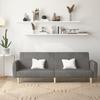2 Seater Sleeper Sofa in Dark Gray Fabric