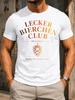 Lecker Bierchen Club Member Arched Orange Brown Lettering Central Hop Cone Gerunisex Beer Unisex All TShirt