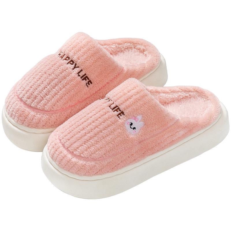 Men's Winter Non-slip Indoor/Outdoor Furry Slippers, Thick Sole, Velvet Wool, Warm, Wearable