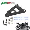 MOTO4U For KAWASAKI NINJA300 NINJA 250 K300 2013 2014 2015 2016 2017 Motorcycle Aluminum Exhaust Hanger Muffler Bracket Kit