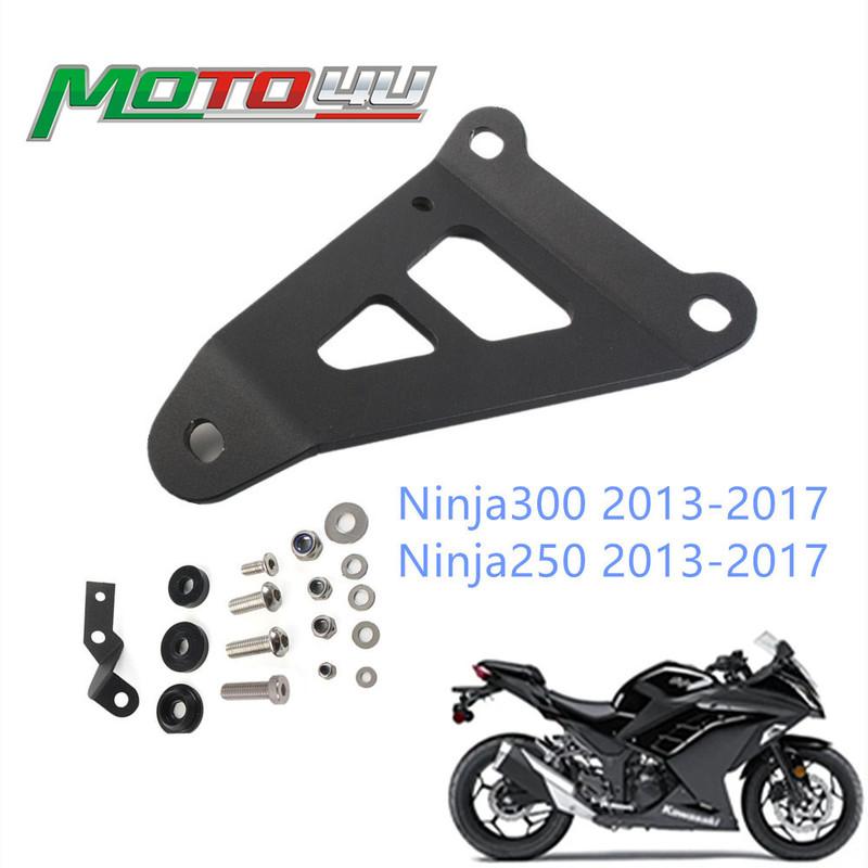MOTO4U For KAWASAKI NINJA300 NINJA 250 K300 2013 2014 2015 2016 2017 Motorcycle Aluminum Exhaust Hanger Muffler Bracket Kit