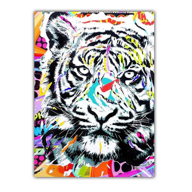 

Граффити искусство абстракция животное холст картина настенная живопись лев орангутанг слон постер офис гостиная украшение дома фреска без рамки 21*30cm No Frame