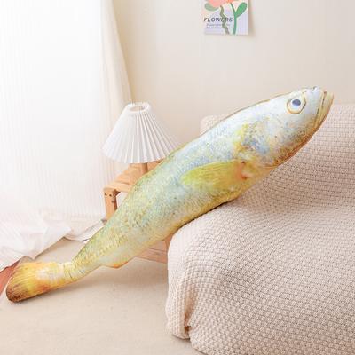 Simulation Big Yellow Croaker Plush Toys Stuffed Soft Animal Fresh Fish Pillow Creative Sleep Cushion Child Xmas Gift