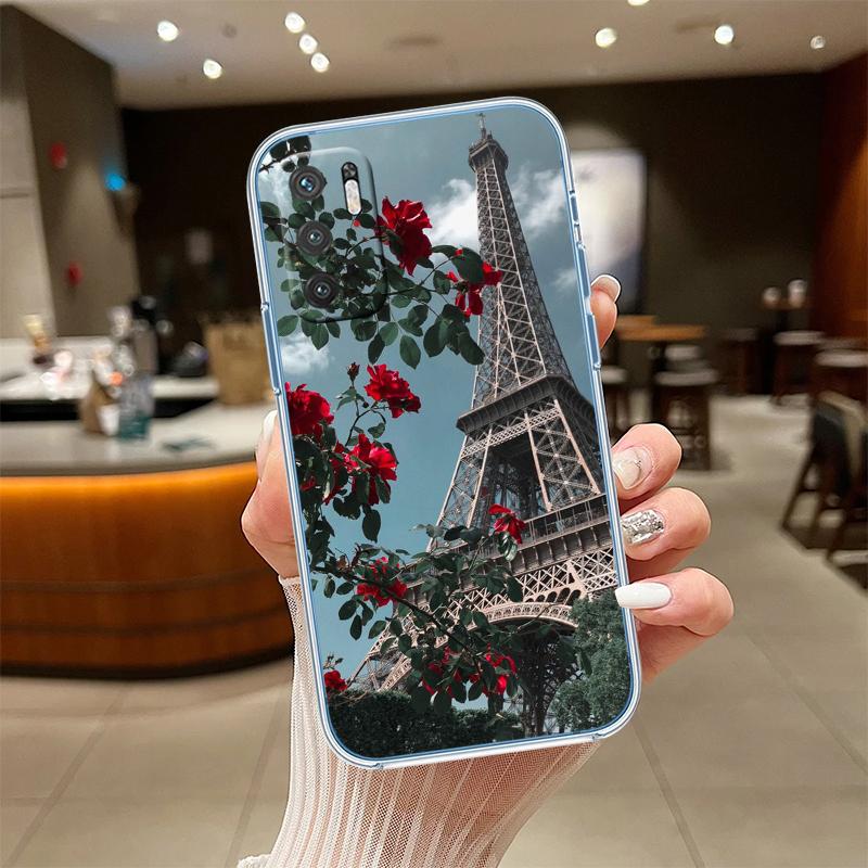 

RE49 Paris Eiffel tower Transparent Phone Case for Samsung Galaxy A04 A04S A14 A23 A34 A54 M23 M33 M52 M53 Galaxy A14