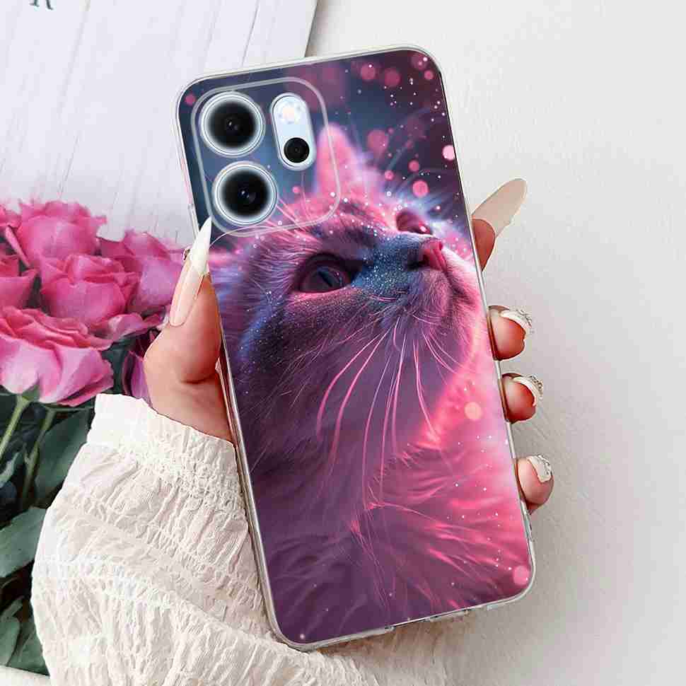 Für Oppo Reno14 F 5G CPH27436.57" Hülle Bunte Schmetterlingsblumen TPU Weiche Silikonhülle Für Oppo Reno 14 F RENO14F Handyhüllen