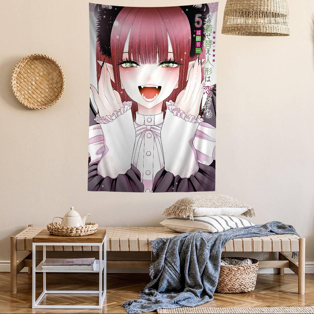 Mein DressUp Darling Marin Kitagawa Wandteppich der Cosplay-Enthusiast Traumhafte Raumdekoration für Fans von romantischen Komödien-Animes