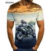 Men's Motorcycle Cool Racing Driver T-Shirts Summer Short Sleeve 3D Print Moto & Biker Street Style Male Tees 6XL Plus Size Tops