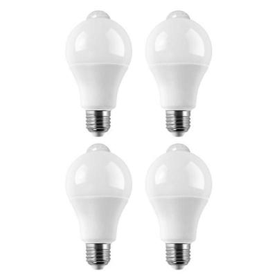 4 db E27 LED Mozgásérzékelős Izzó LED Lámpa PIR Érzékelővel 9W