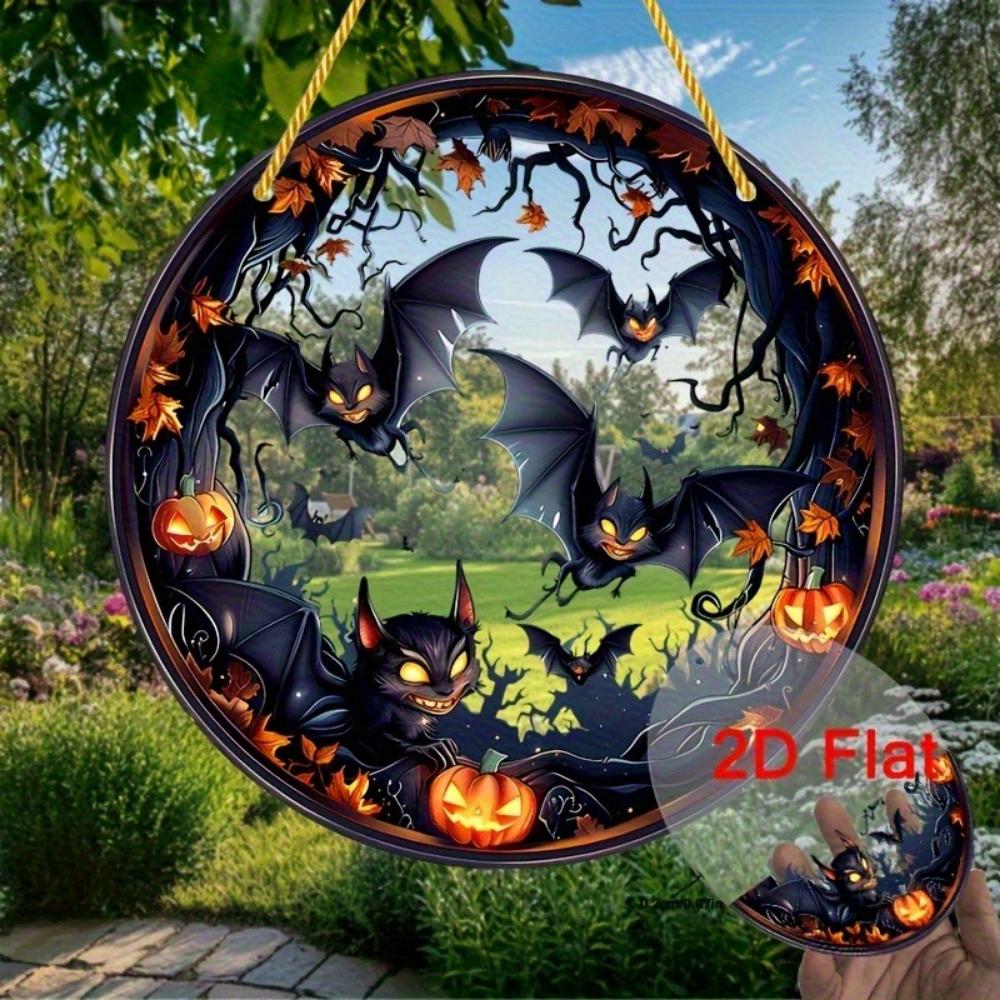 20CM carnival Halloween flat 2D pendant decoration series of pumpkin lanterns,ghosts,skulls,witches, for courtyard,window,garden decoration pendants