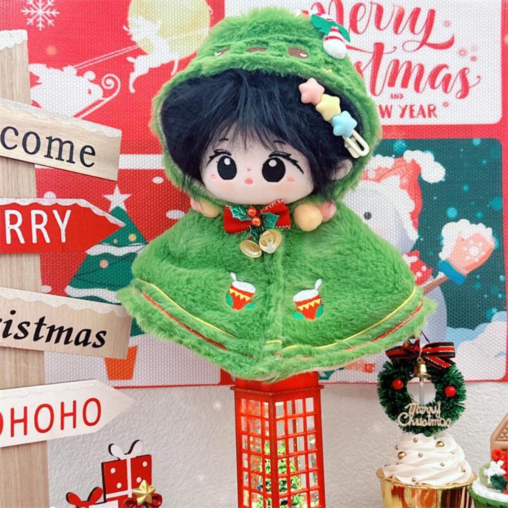 Christmas Shawl Stuffed Doll Clothes Suit Plush Cloak Plush Toys Clothes  20cm Cotton Doll