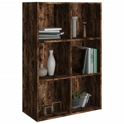 Bookshelf Sideboard Smoked Oak 66 X 30 X 98 Cm Particleboard