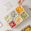 Ktv Clubhouse Fruit Plate Melamine Bar Muscle Foot Four Or Six Gongge Snack Plate Grid Barbecue Cold Vegetables Snack Plate Plate Plate