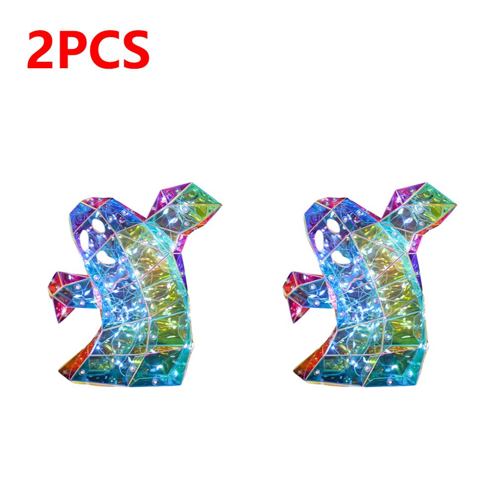 Ghost Halloween Decor Lights Pumpkin Skull Ornament Shining Ghost Light Prismatic Iridescent Phantom Ghost Halloween Party Decor