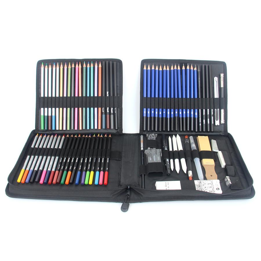 Sketch and Color Set: 35/71/145 Sketch Pencils, 72/120/180 Colored Pencils, 33/42/83/182 Drawing Pens