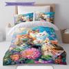 Set Copripiumino Trapuntato con Fantasia Cartone Animato Federa Decorazione per la Casa Regalo di Compleanno (1 * copripiumino + 2 * federa, senza nucleo)