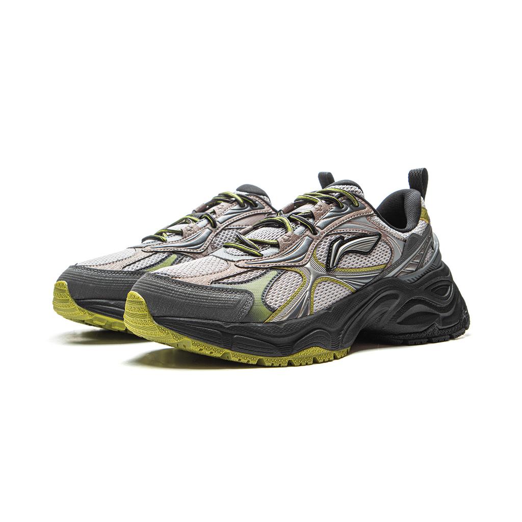 New LiNing Star Ring Slip Resistant, Abrasion Resistant, Breathable Low Top Casual Shoes Men's Gray AGCV355-4