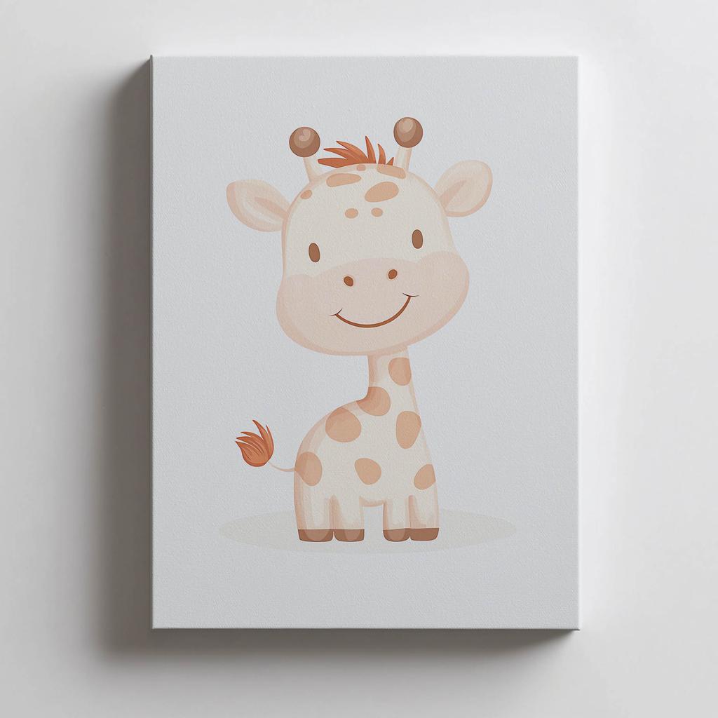 Uśmiechnięta Żyrafa - Plakat Dla Dzieci Uśmiechnięta Żyrafa - Plakat Dla Dzieci, 40X50 Cm, Bez Ramy, Papier Matowy 230 Gsm