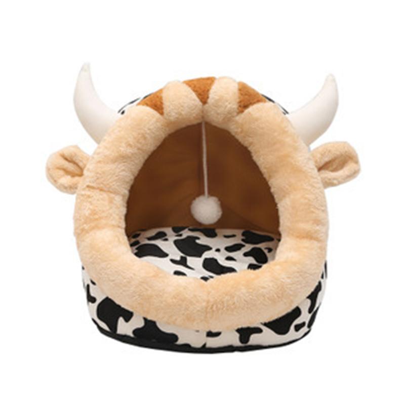 Cat Bed Dog House For Indoor Winter Warm Deep Sleep Comfort Pet Basket Cozy Little Mat With Ball Small Dog Kitten Accessories