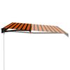 Retractable Manual Awning 450 X 300 Cm Orange and Brown