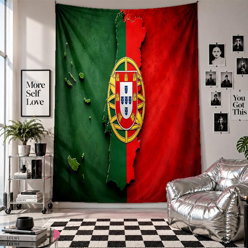 Portugal National Football Team Wall Tapestry Home Decor Wall Hanging Cloth for Bedroom Living Room Background