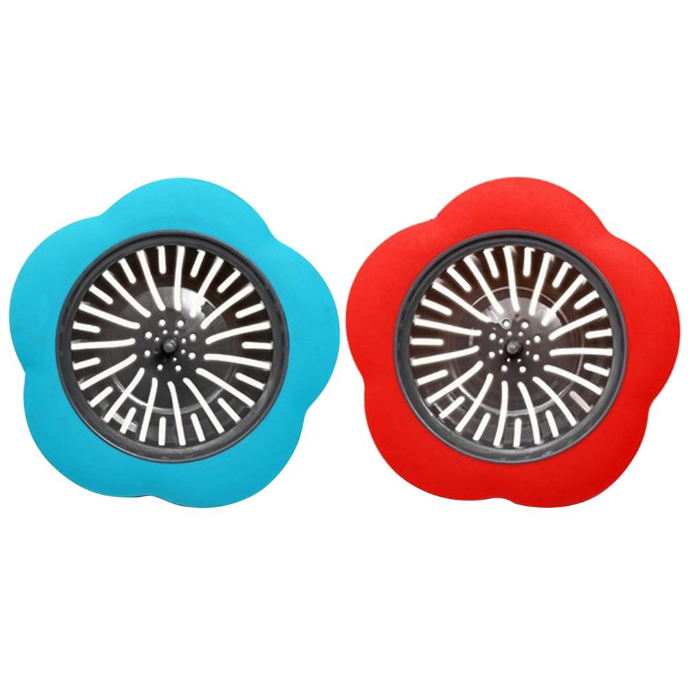 Flower Shape Bathroom Drainage Trap Not Stick Hair Catcher Trap Large Capacity Plastic Sink Sewer for Kitchen Bathroom