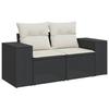 VidaXL Garden Lounge Set with Cushions 6 Pcs, Patio Sofas, Patio Furniture Set, Outdoor Furniture, Black 3222625