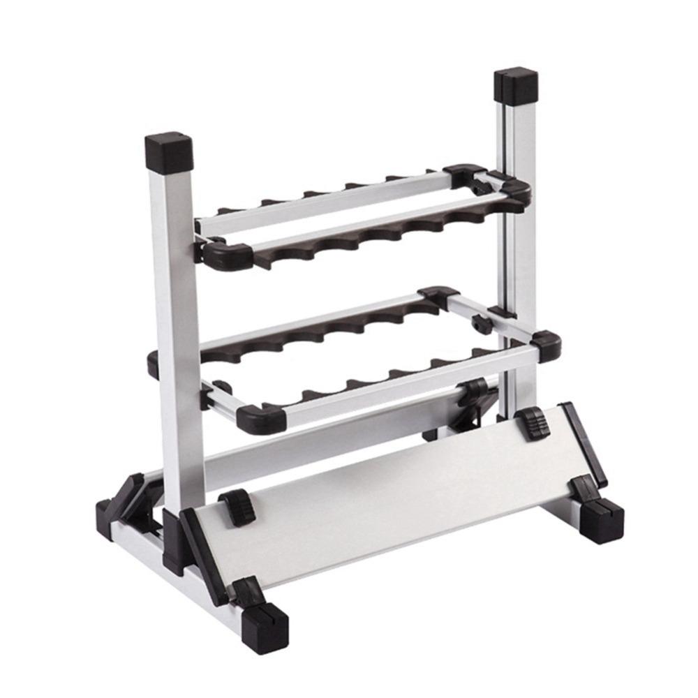 12 Grid Capacity Fishing Rod Holder Wall Mount Fishing Pole Stand Home Organization