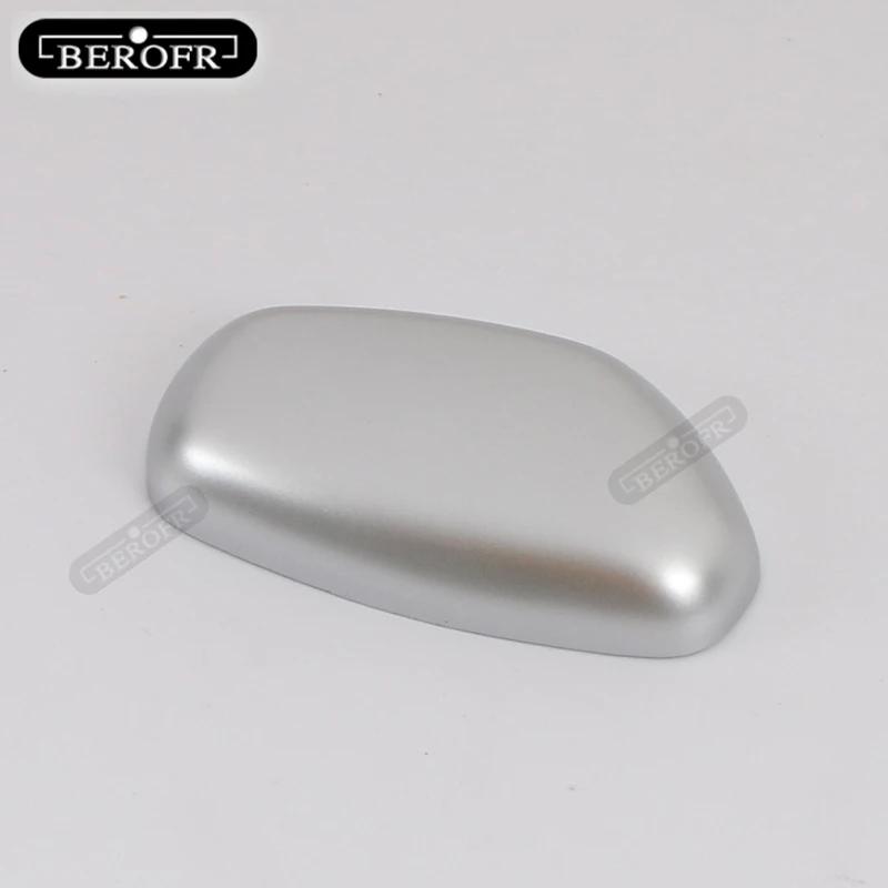 For Tugella  Car Gear Head Shift Knob Handle Cover Trim Sticker Shift head cover Carbon fibre Matte silver