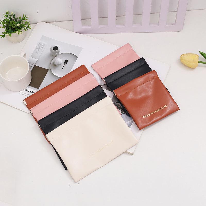 Portable Lipstick & Cosmetic Bag with Automatic Closure - Compact Earphone, Data Cable & Coin Pouch