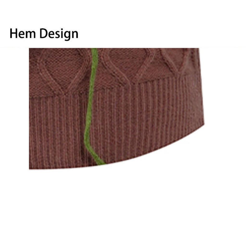 Men's Casual Color-blocked Sweater, Warm And Fashionable Pullover, Paired With A Round-neck Knitted Sweater Inside