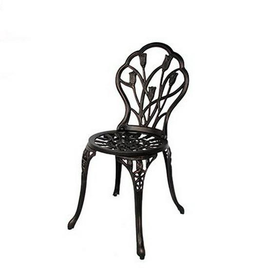 Luxury Cast Aluminum Outdoor Dining Table and Chairs Set for Garden or Balcony