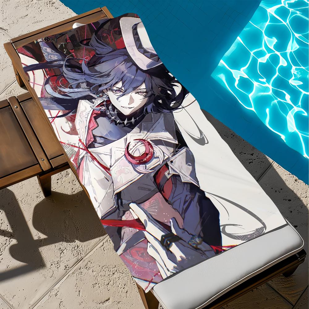 H-honkai Star Game RailAshveil Towel Beach Quick Dry Soft Pool Towels Gift for Travel Gym Shower Camping Sports
