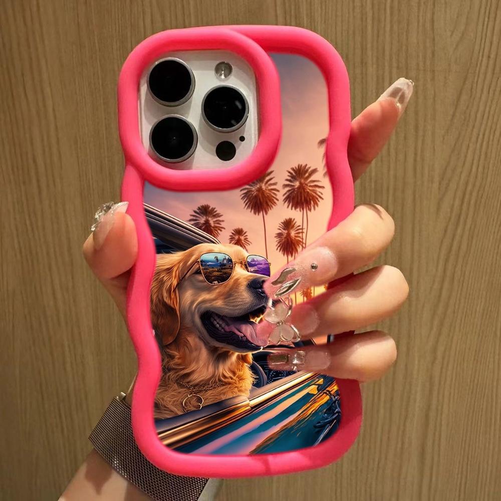 Ae76 Dog Color Doodle Design Art Protective Phone Cases for Samsung S24 Plus S23 Ultra A14 A55 A06 Honor X9b Motorola OnePlus Big Wave TPU Back Cover