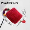 Case Organizer for Rings Bracelets Necklaces Earrings Velvet Chenille Tassel Zipper Storage Bag