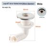 90° Marine Sewage Drain Outlet for Yacht Hull - Black/White