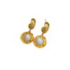 French High-End Temperament Elegant Baroque Pearl Hand-Carved Medieval Design Earrings Earrings Women