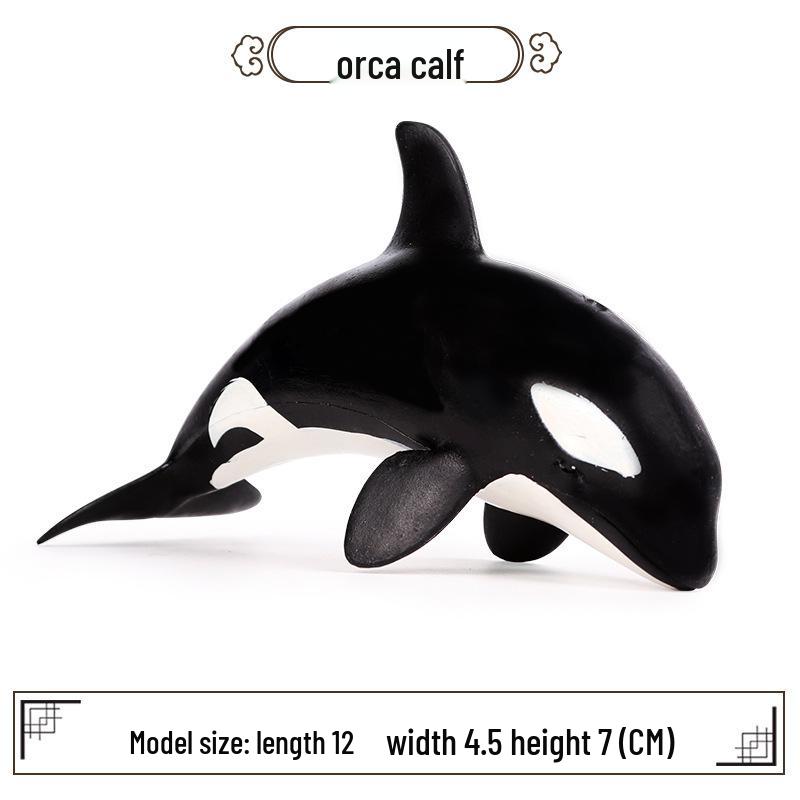 Marine Animal Simulation Model Figures: Shark, Dolphin, Hammerhead, Crab, Squid, Starfish for Kids' Education