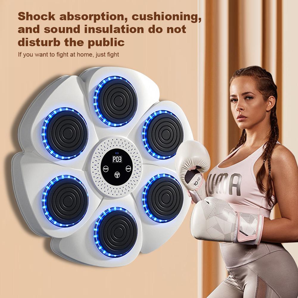 Smart Music Boxing Wall Bluetooth-Compatible Boxing Machine RGB Light Music Boxing Machine for Boxing Sports Agility Reaction