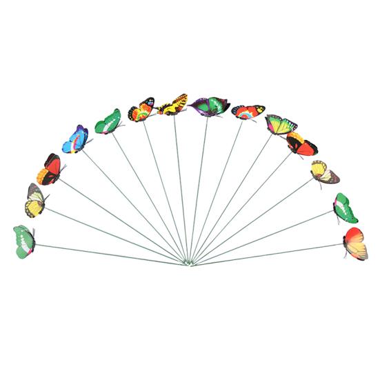 

50Pcs Butterfly Picks Outdoor Butterfly Garden Stakes Realistic Butterfly Decorations for Flower Pot Yard Indoor Planter Vase 4cm