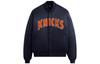 Kith Giacca Bomber Rigate in Raso New York Knicks khm010422-413