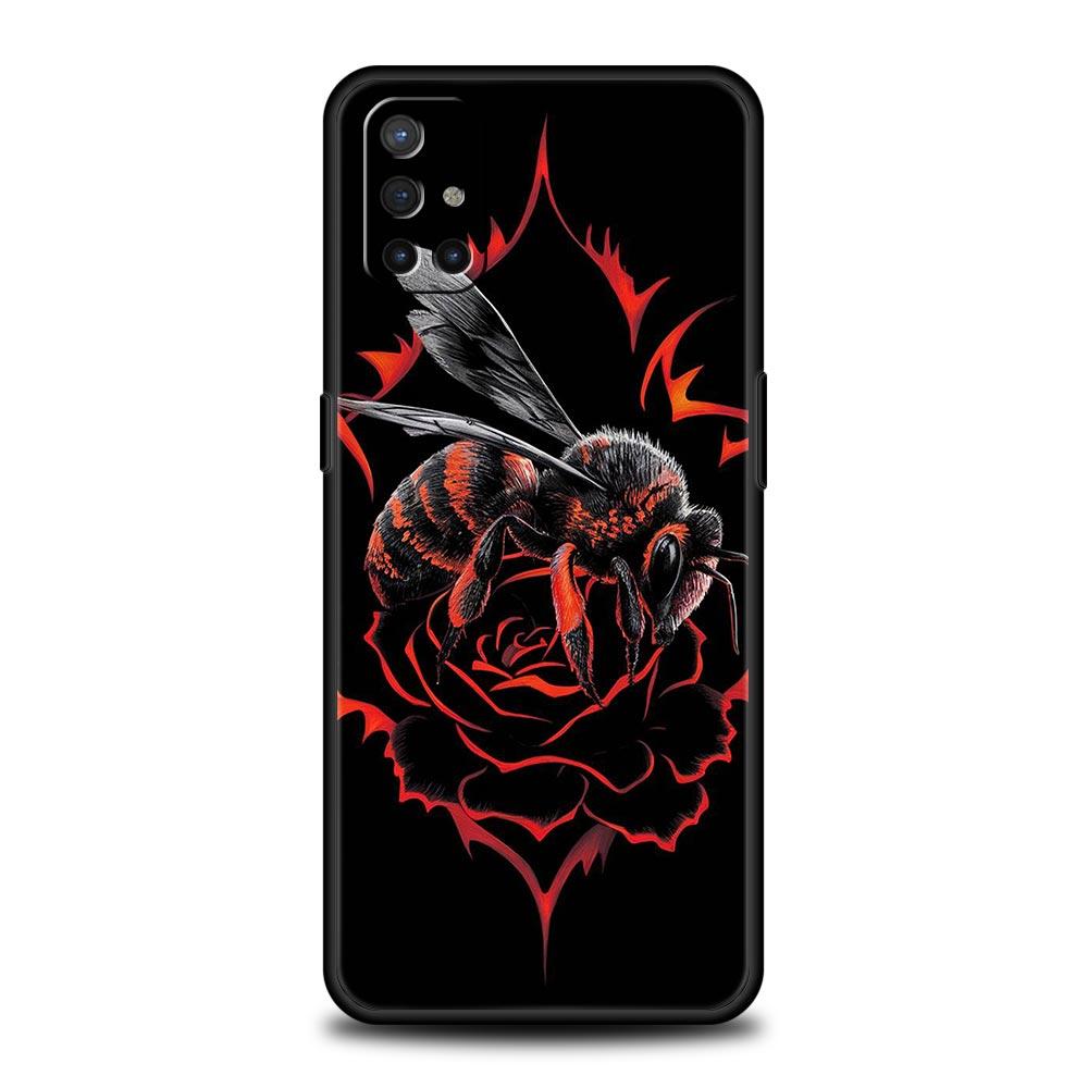 

Phone Case For Oneplus 13R 13 12 10T 11 R10 Nord N100 N200 N10 9 9R CE 2 3 Z Pro Lite 5G Soft TPU Cover Honeybee Flower Pattern OnePlus 9R