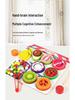 Kids' Wooden Fruit Color Sorting Plate & Bead Clamping Educational Toy for Sensory Training
