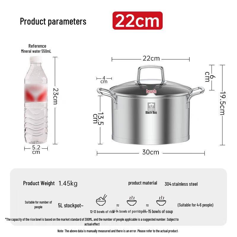 Kangbachen 304 Stainless Steel Universal Soup Pot