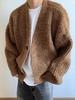 Men's High-End Wide Heavyweight Knit Cardigan - American Style, Casual Spring/Autumn Sweater