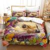 Animal Print Hedgehog Microfiber Duvet Cover Set for Kids Boys Girls, Animal Hedgehog Comforter Cover Set Bedding Sets with Zip