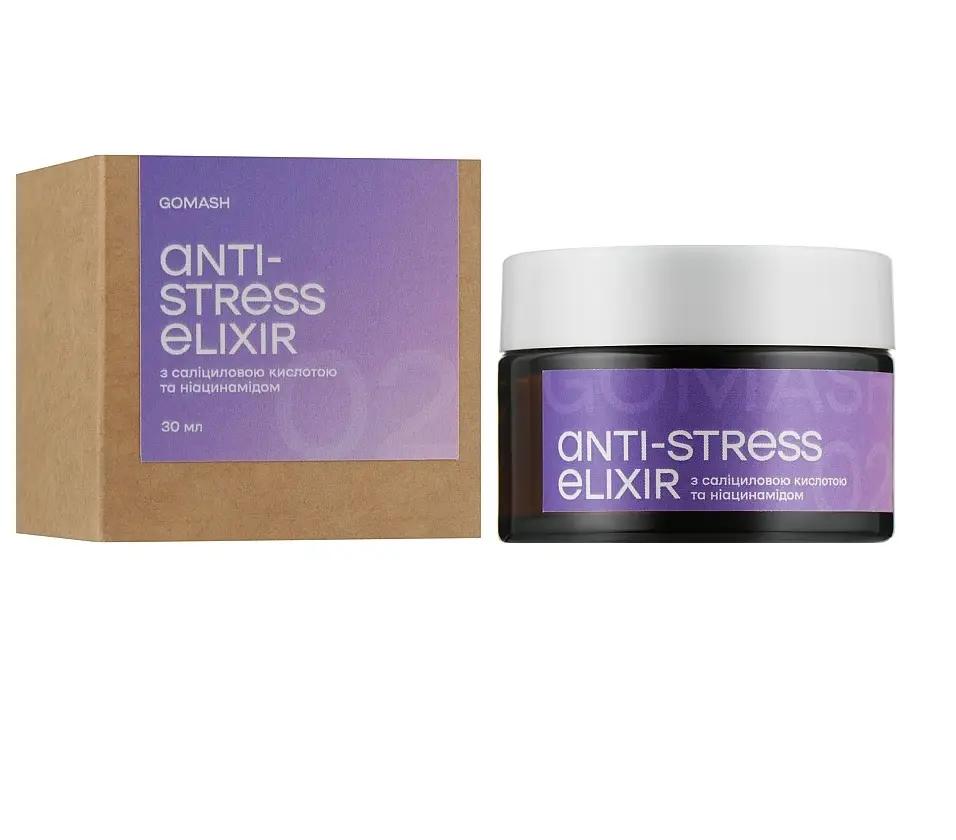 Gesichtscreme mit Salicylsäure und Niacinamid Anti-Stress-Elixier Gomash 30 ml