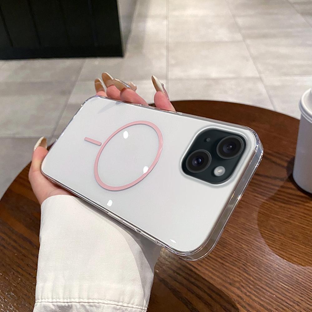 For iPhone 14/13 Case Compatible with MagSafe Clear Slim PC Phone Back Cover