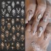 Luxurious 5D Nail Art Stickers Retro Shiny Finish Baroque Scepter Nail Art Decals Palace Style Crown