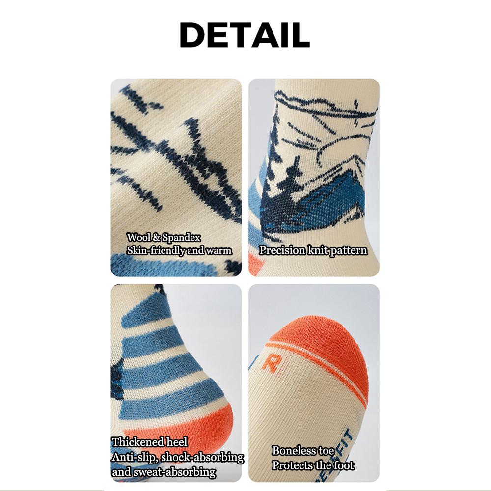 Kinder Merinowolle Skisocken Mädchen Jungen Thermische Winter Warme Dicke Atmungsaktive Socken zum Skifahren Snowboarden